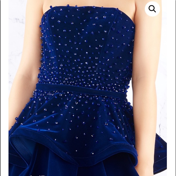 Mac Duggal Velvet Ball Gown/Prom Dress - Picture 2 of 4